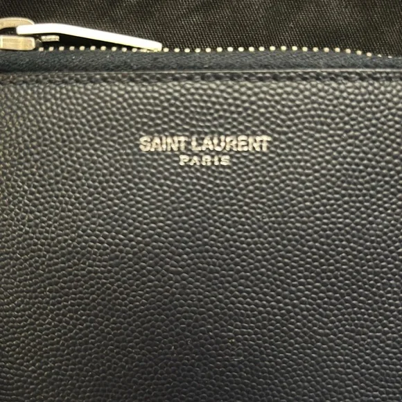 Saint Laurent Zip Around Wallet - Navy Blue
